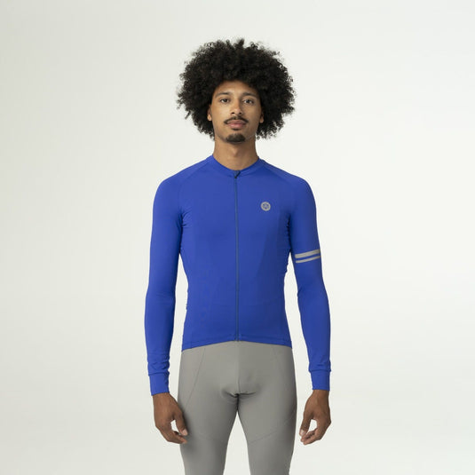 Solid fietsshirt lange mouwen performance violet heren