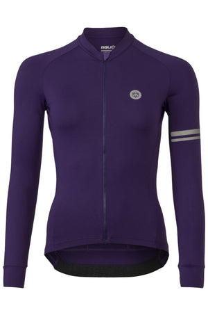 Solid fietsshirt lange mouwen performance paars dames