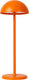 Lucide joy - oplaadbare tafellamp binnen buiten - accu batterij - ø 12 cm - led dimbaar - 1x1,5w 3000k - ip54 - oranje