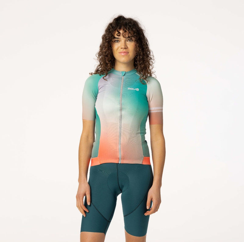 Afbeelding laden in galerijviewer, Gradient fietsshirt performance dames
