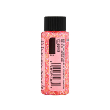 Folkart • glitterific acrylic paint neon tangerine 59ml