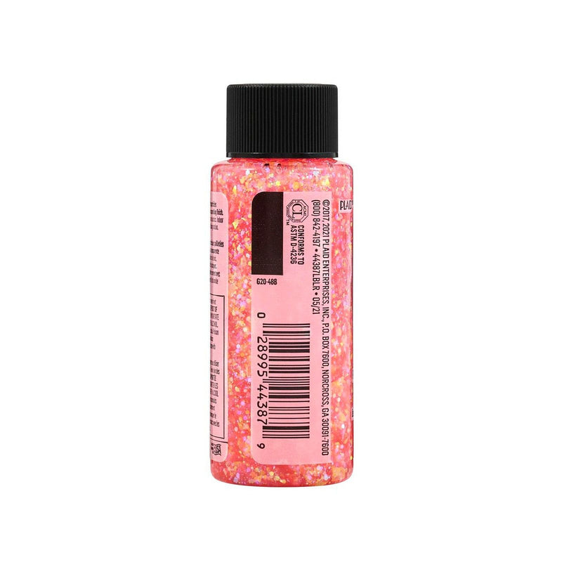 Load image into Gallery viewer, Folkart • glitterific acrylic paint neon tangerine 59ml
