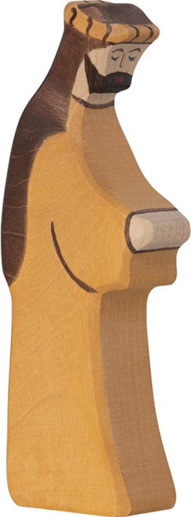 Holztiger kerstmis - jozef geel - 6x2x15cm - houten figuur - handgemaakt