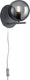 Trio pure - wand lamp - antraciet - excl. 1x e14 28w - rookkleurige glas