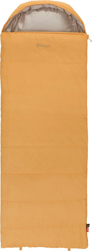Outwell campion prime yellow slaapzak dekenmodel +8c 215 x 80 cm geel