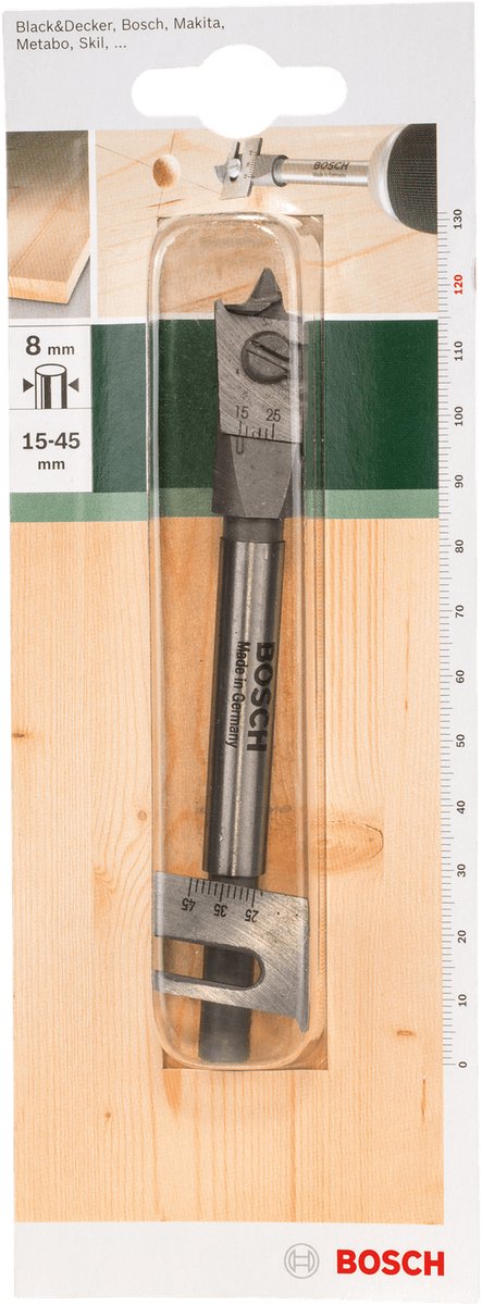 Bosch - verstelbare speedboor 15,0 x 90 x 120 mm