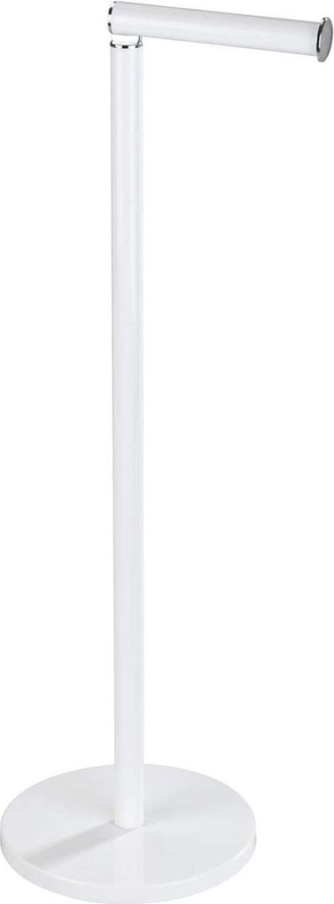 Wenko toiletrolhouder 2-in-1 mat wit staal - reserverolhouder - toiletpapier houder vrijstaand - wc rolhouder staand