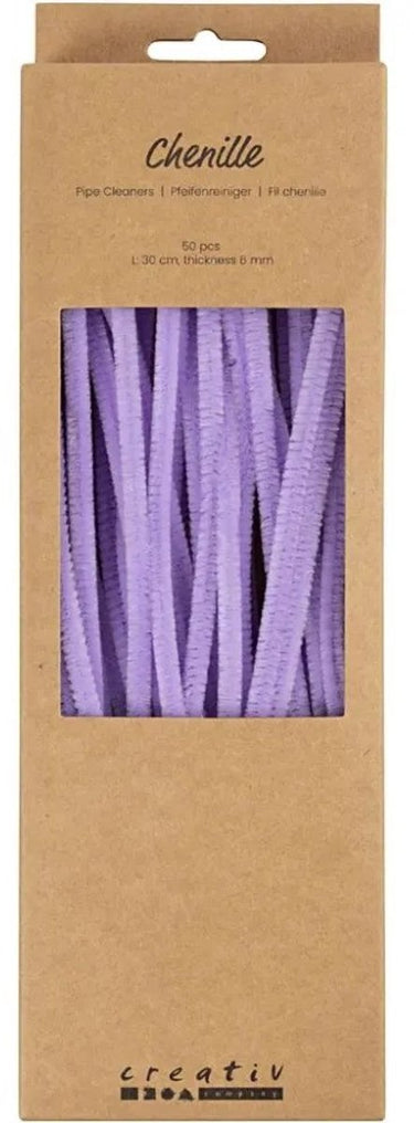 Creativ company chenilledraad paars knutselmateriaal 50 stuks 6mm x 30cm.