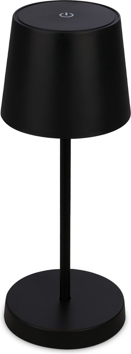 Briloner - oplaadbare tafellamp - snoerloze lamp - dimbaar - met batterij - usb-c - 2,6w - ip44 - binnen buiten - zwart - 26 x 10.5cm