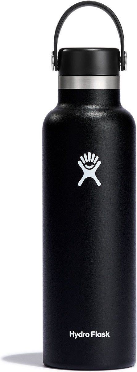 Hydro flask standard mouth flex cap drinkfles (621 ml) - zwart