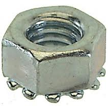 Nut M6 with spring washer. per 100