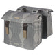 Basil Elegance dubbele fietstas, chateau taupe, gerecycled PET, Universal Bridge, 40-49L