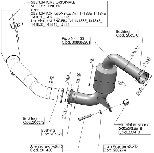Leovince reserve buis ers tube cat leo o.abe