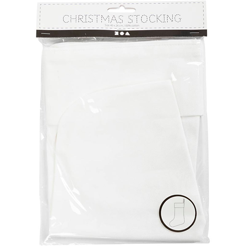 Load image into Gallery viewer, Creativ company https: www.cchobby.nl kerstsok-h-40-cm-b-26-cm-210-gr-wit-1-stuk
