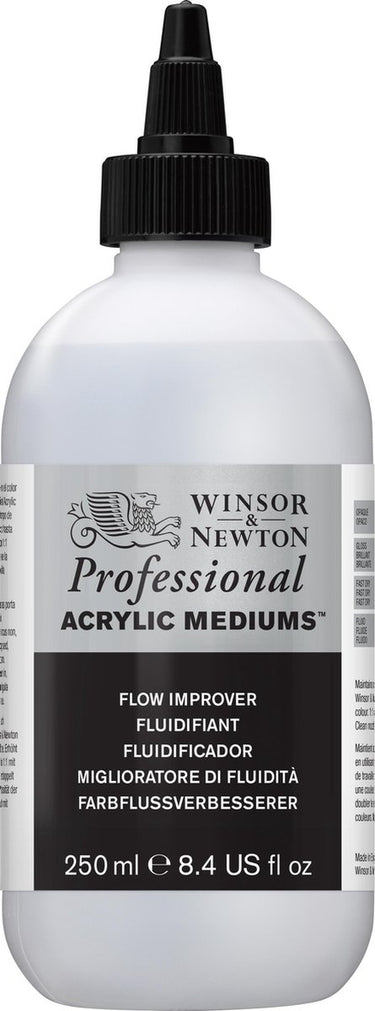 Winsor newton 3040937 professional acrylic flow improver 250ml – acrylmedium voor gelijkmatige kleurvlakken langere verwerkingstijd