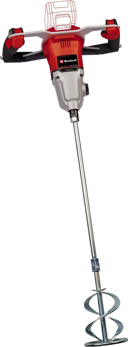 Einhell professional accu verf- mortelmenger tp-mx 18-2 li bl solo - power x-change - 18 v li-ion - variabele snelheid tot 720 t min - m14 aansluiting - incl. mengstaaf voor mortel - excl. accu en lader