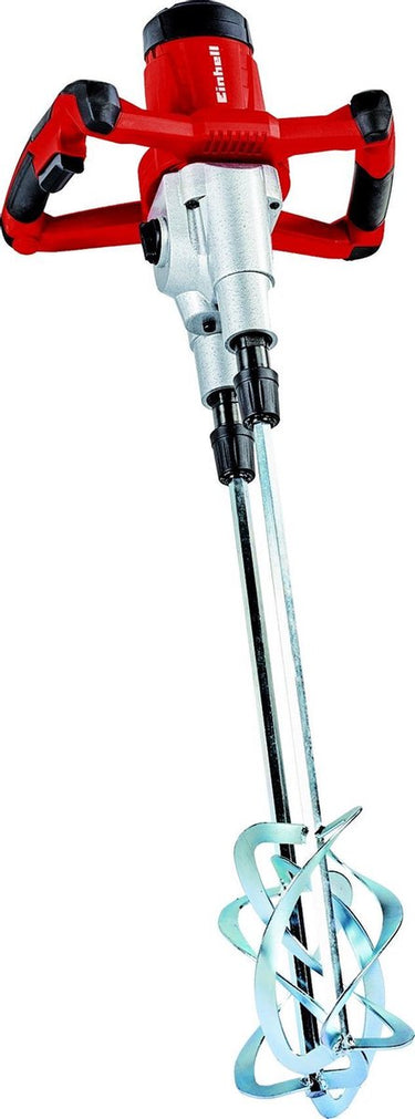 Einhell elektrische verf- mortelmenger te-mx 1600-2 ce twin - 1600 w - 180-750 t min regelbaar - incl. 2x mengstaaf voor mortel