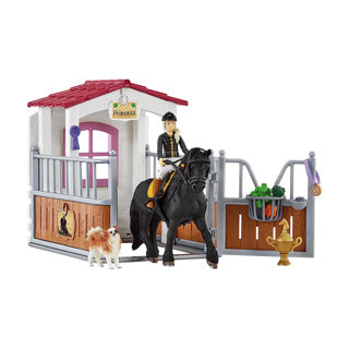 Schleich horse club - speelfigurenset - paardenstal met horse club tori princess - kinderspeelgoed voor jongens en meisjes - 5 tot 12 jaar - 14 onderdelen - 42437