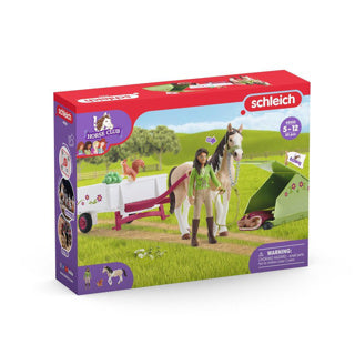 Load image into Gallery viewer, Schleich horse club speelfigurenset - sarah's kampeeruitstapje - kinderspeelgoed voor jongens en meisjes - 5 tot 12 jaar - 12 onderdelen - 42533
