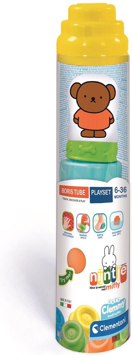 Load image into Gallery viewer, Clementoni baby - nijntje boris clemmy soft blokken in koker, 5dlg.
