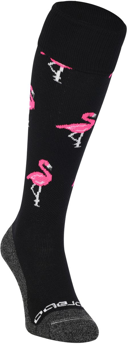 Brabo bc8460b socks flamingo black pink unisex sportsokken - black pink