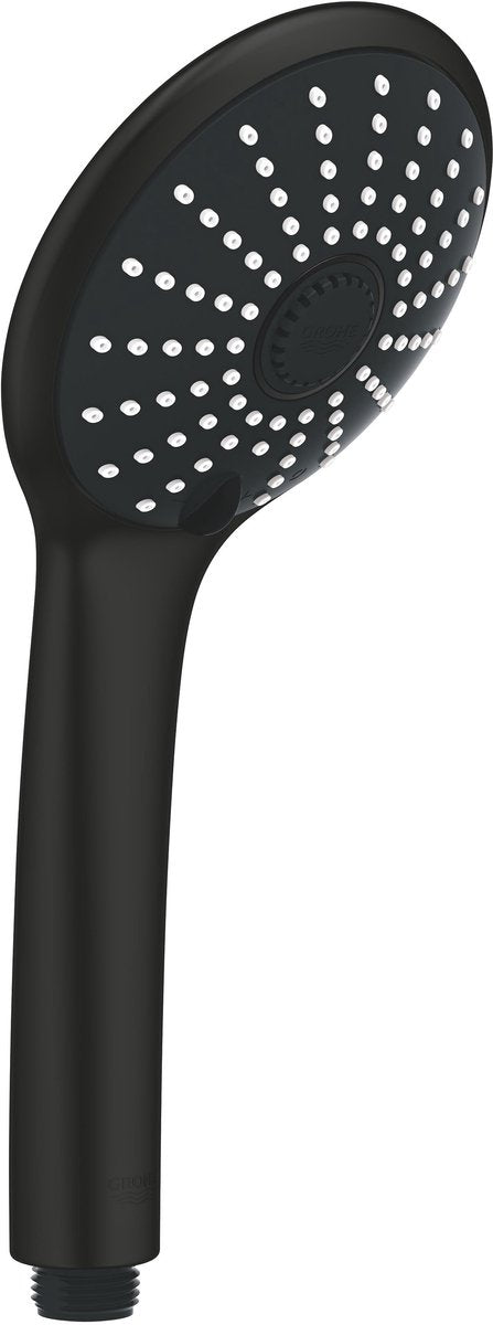 Grohe vitalio joy 110 handdouche - ronde douchekop van 110 mm - 3 straalsoorten - mat zwart - eenvoudig te installeren: geschikt voor alle standaard doucheslangen