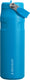 Stanley flip straw 2.0 waterfles met rietje 0.7l - 10 uur koud - 2 dagen koud met ijs - roestvrijstalen drinkfles - bpa vrij - lekvrij - vaatwasserbestendig - azure