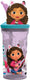 Stor gabby's poppenhuis drinkbeker met rietje – 360 ml – herbruikbaar – met 3d-figuur – bpa-vrij – tumbler voor kinderen vanaf 4 jaar – transparant paars