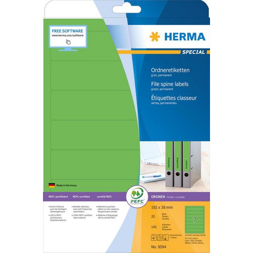 Etiketten herma
