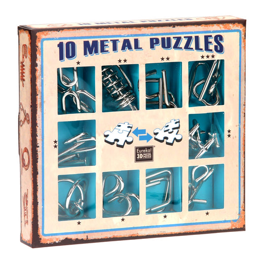 Eureka breinpuzzelset blauw, 10st.