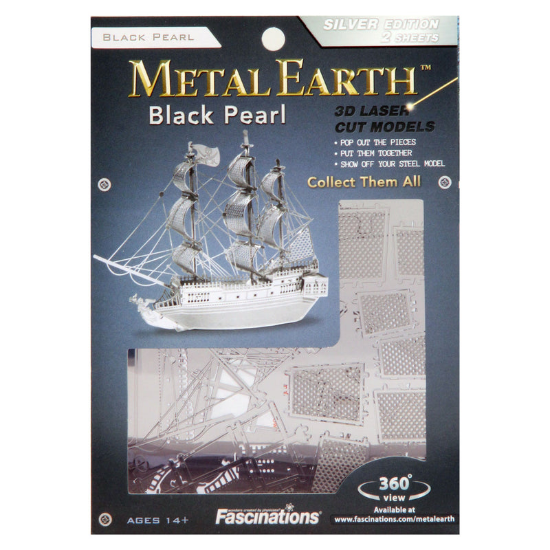 Load image into Gallery viewer, Eureka metal earth pirate ship black pearl zilver editie

