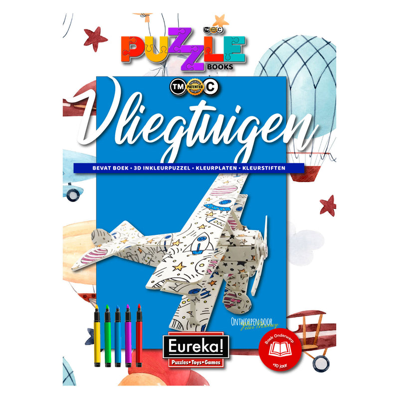 Load image into Gallery viewer, Eureka 3d puzzel books - vliegtuigen
