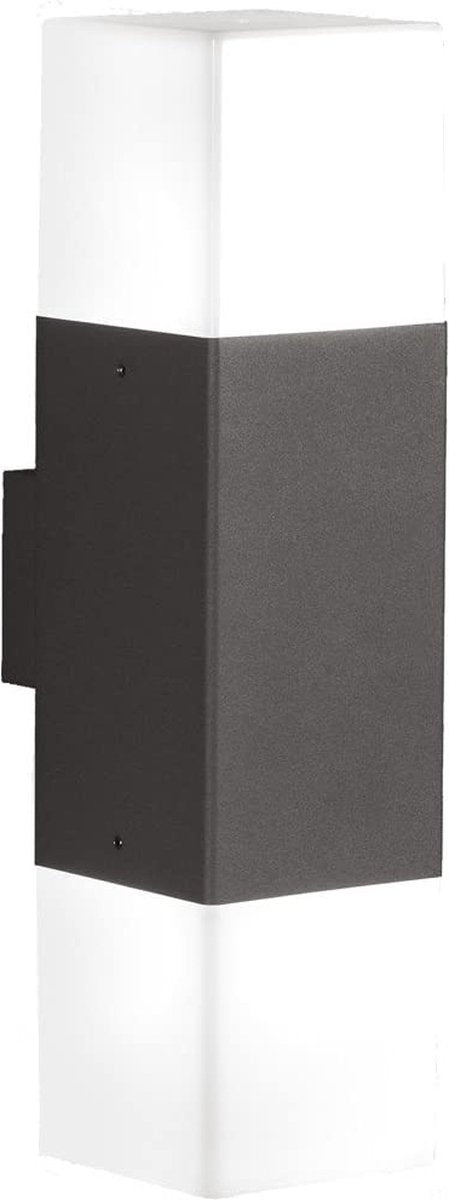 Trio hudson - wandlamp - antraciet - incl. 2x e14 3,5 w - verlichting omhoog en omlaag - wandmontage - niet dimbaar - buitenverlichting - ip44