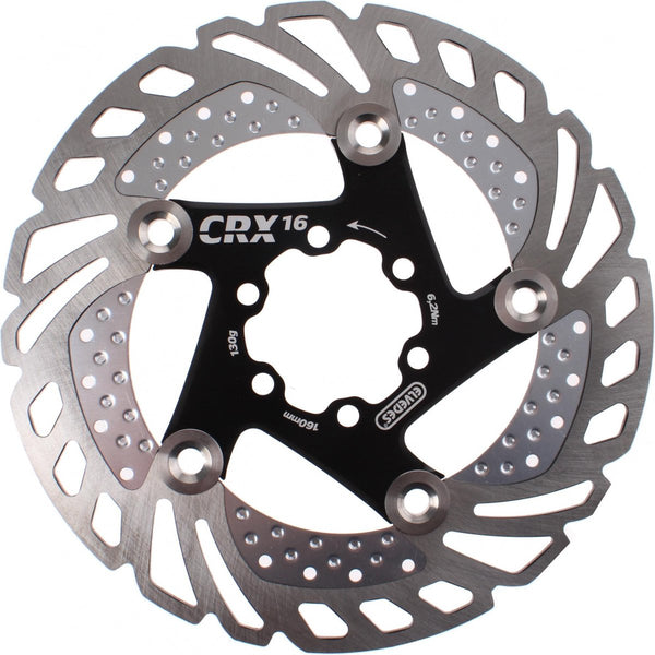 Elvedes crx18 cooling brake disc ø180mm 152gr with 6 bolts black