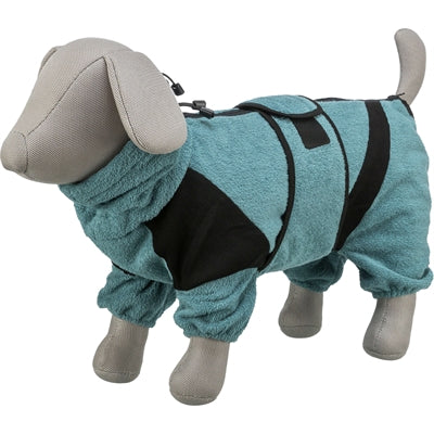 Load image into Gallery viewer, Trixie badjas huisoverall badstof petrol
