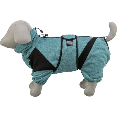 Load image into Gallery viewer, Trixie badjas huisoverall badstof petrol
