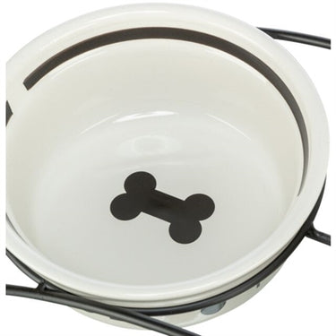 Trixie - voerbak - hond - food - keramiek - wit zwart - 2,6 ltr - 25 cm