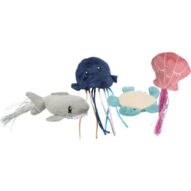Trixie zeedier pluche met catnip assorti