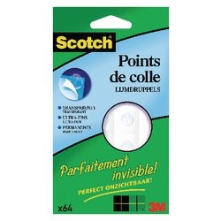 Scotch lijmdruppels invisible permanent 64 stuks
