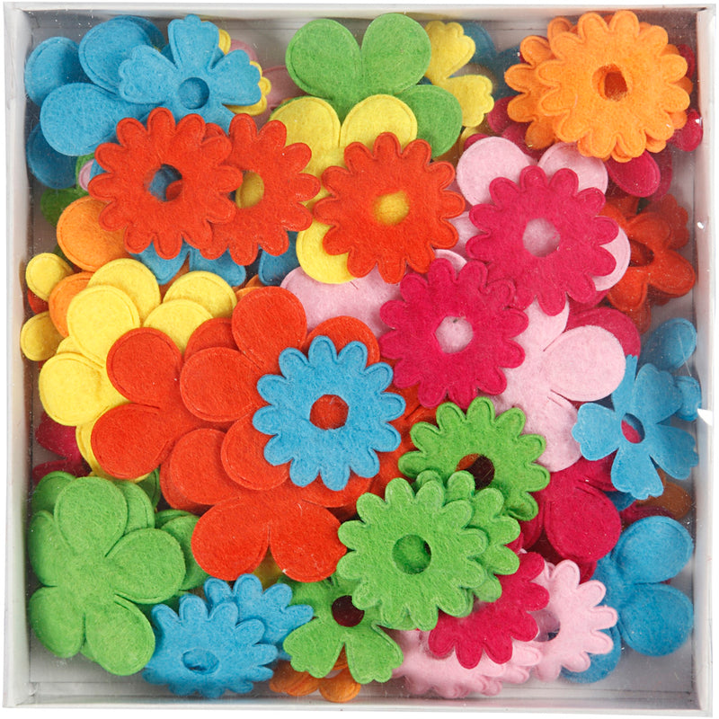 Afbeelding laden in galerijviewer, Https: www.cchobby.nl bloemen-van-vilt-afm-35x45-mm-dikte-1-2-mm-135-stuk-1-doos
