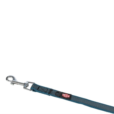 Trixie riem sleeplijn voor hond met rubber anti slip petrol blauw l xl 5 mtr x 1,7 cm