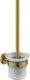 Plieger vigo wc borstel – toiletborstel met houder glas – wandhouder – 10 jaar garantie – geborsteld goud