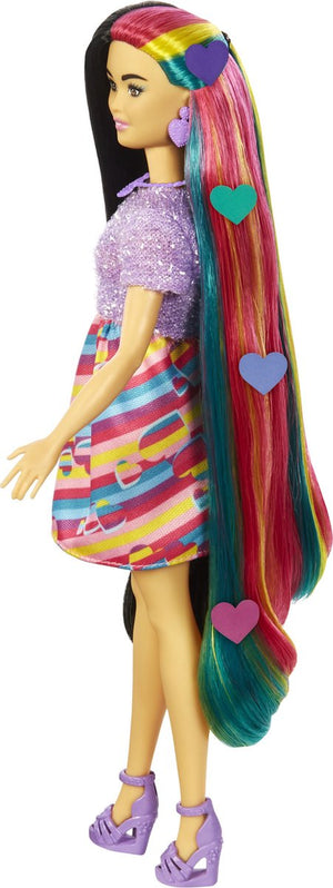 Barbie totally hair regenboog - pop