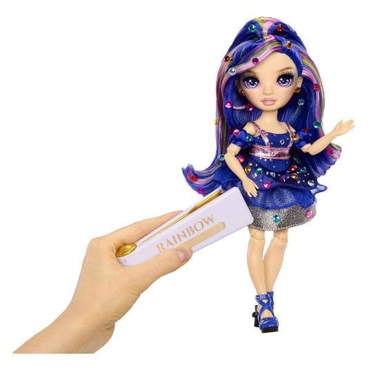 Rainbow high be dazzling-modepoppen - genevieve bleue (blauw) met bedazzle-tool en glinsterende strass-steentjes