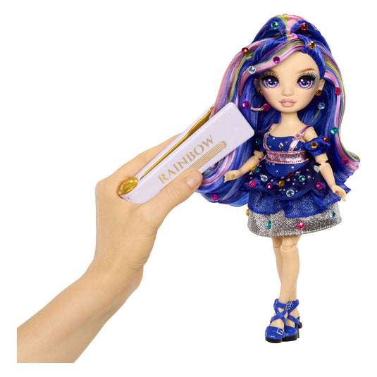 Rainbow high be dazzling-modepoppen - genevieve bleue (blauw) met bedazzle-tool en glinsterende strass-steentjes