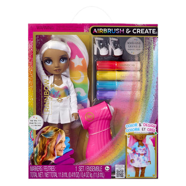 Rainbow high airbrush create pop met grijze ogen