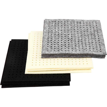 Http: www.cchobby.nl hobbyvilt-met-gaten-afm-20x20-cm-dikte-3-mm-zwart-grijs-off-white-3x4-vel-1-doos