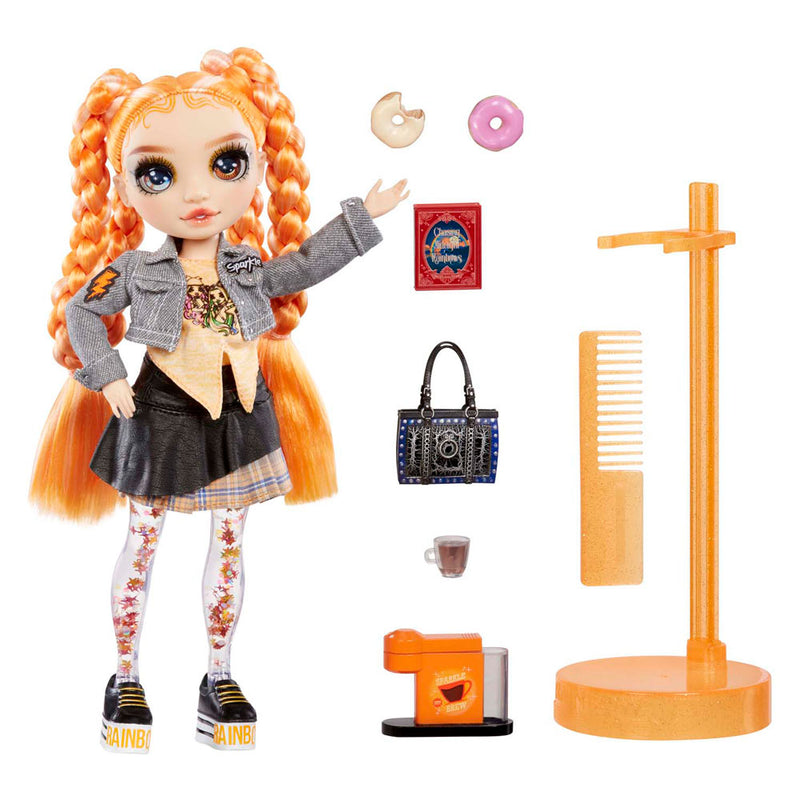 Load image into Gallery viewer, Rainbow high sparkle and shine fashion modepop - clementine
