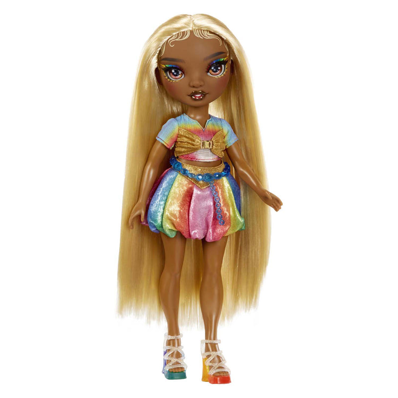 Load image into Gallery viewer, Mga entertainment rainbow high modepop met haarkrijt - meline goud
