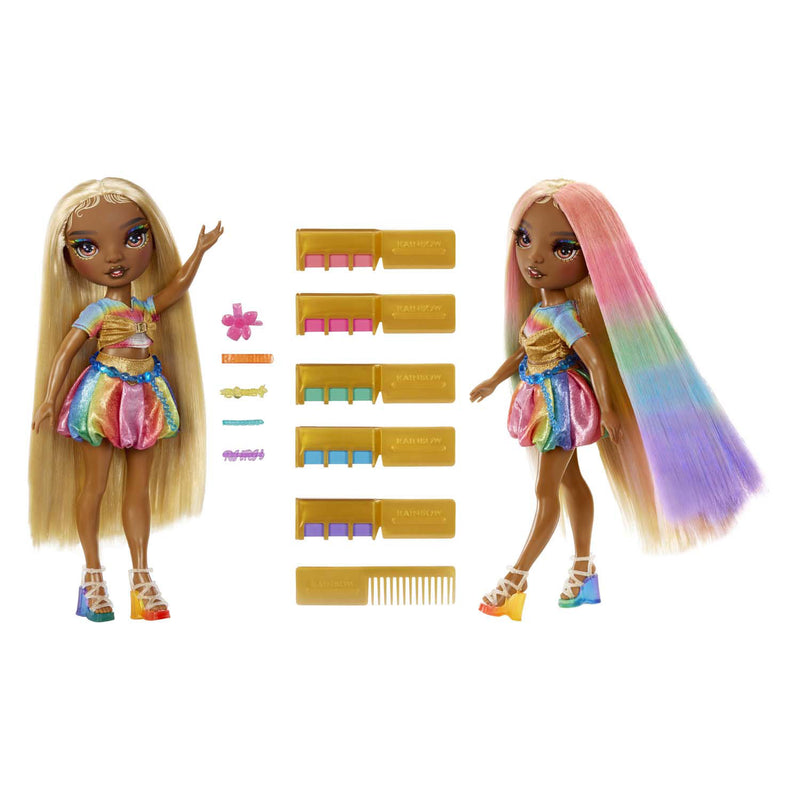 Load image into Gallery viewer, Mga entertainment rainbow high modepop met haarkrijt - meline goud

